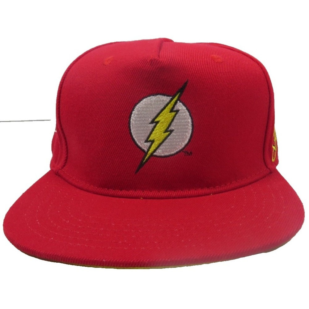 DC Comics The Flash Hat Mens Snapback Cap Scarlet Speedster Crimson Comet Red